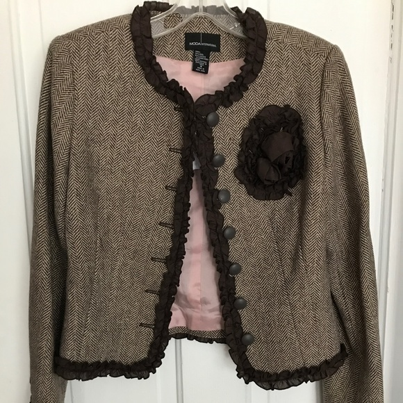 Tweed Dress Jacket Victoria’s Secret with Pink Satin Lining NWT - Picture 1 of 4